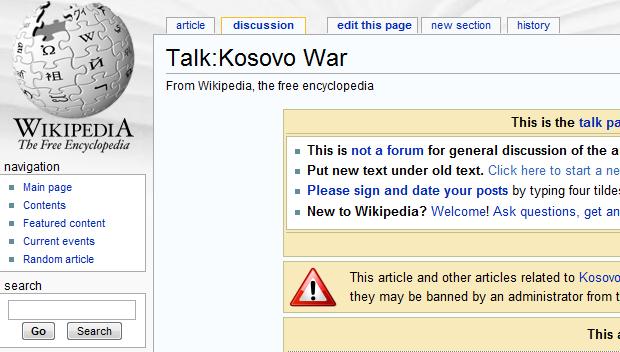Wikipedia talk: Kosovo War article