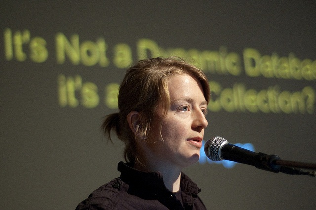 Mél Hogan - 'It's not a Dynamic Database...It's a Dead Collection?. Photo by Anne Helmond.http://www.flickr.com/photos/networkcultures/5518975257/